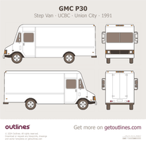 1991 GMC P30 Step Van ∙ UCBC ∙ Union City P-30 Van blueprint