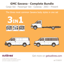 2020 GMC Savana 2500 3 in 1 Bundle ∙ User’s Choice ∙ $59 instead of $72 Including Cargo Van, Passenger Van, and Cutaway Van blueprint