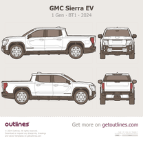 2024 GMC Sierra EV ∙ 1 Gen ∙ BT1 Pickup Truck blueprint