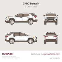2025 GMC Terrain 3 Gen SUV blueprint