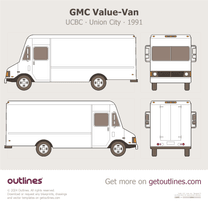 1991 GMC Value-Van Step Van ∙ UCBC ∙ Union City P-30 ∙ Forward Control Chassis ∙ Classic Van blueprint