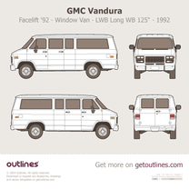 1993 GMC G2500 Facelift '92 Vandura ∙ Window Van ∙ LWB ∙ Long WB 125
