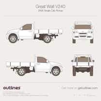 2006 Great Wall V240 Single Cab Pickup Truck blueprint