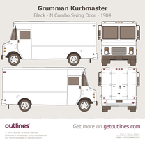 1984 Grumman Kurbmaster Black N Combo Swing Door Van blueprint