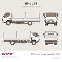 2015 Hino 195 1 Gen Facelift '21 Flatbed Truck Heavy Truck blueprint
