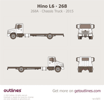 2015 Hino 268 268A ∙ Chassis Truck Heavy Truck blueprint