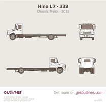 2004 Hino 338 Chassis Truck Heavy Truck blueprint