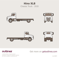 2020 Hino XL8	 Heavy Truck blueprint