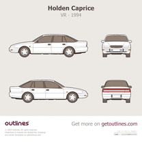 1994 Holden Caprice VR Sedan blueprint