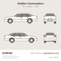 1995 Holden Commodore VS Sedan blueprint