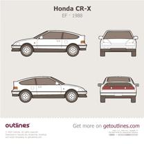 1988 Honda CR-X EF Hatchback blueprint