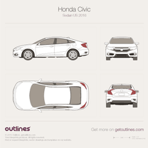 2016 Honda Civic FC Sedan blueprint