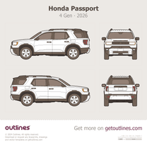 2026 Honda Passport 4 Gen SUV blueprint