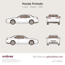 1996 Honda Prelude 5 Gen ∙ BB5 Coupe blueprint