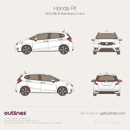 Honda Fit blueprint