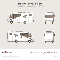 2019 Hymer B-Class MasterLine I ML-I ∙ Mercedes-Benz Chassis B-ML ∙ Motorhome ∙ RV ∙ Camper Bus blueprint
