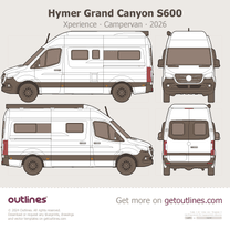2018 Hymer Grand Canyon S Mercedes-Benz Sprinter Motorhome ∙ RV ∙ Camper Bus blueprint