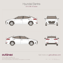 2015 Hyundai Elantra VI Sedan blueprint