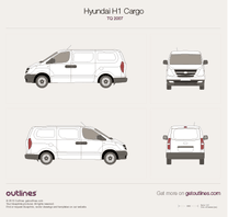 2007 Hyundai H-1 Cargo TQ Van blueprint