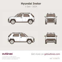 2024 Hyundai Inster 1 Gen Hatchback blueprint