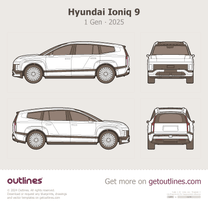 2025 Hyundai Ioniq 9 1 Gen SUV blueprint