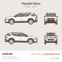 2025 Hyundai Nexo 2 Gen SUV blueprint