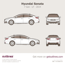 2014 Hyundai Sonata 7 Gen ∙ LF 2014-2017 Sedan blueprint