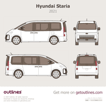 2021 Hyundai Staria Staria Load ∙ Lounge Wagon blueprint