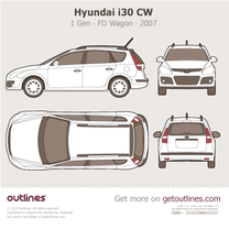 2010 Hyundai i30 CW ∙ 1 Gen Facelift ∙ FD Cross Wagon blueprint
