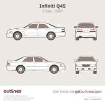 1997 Infiniti Q45 2 Gen ∙ FY33 Sedan blueprint