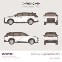2025 Infiniti QX60 2 Gen Facelift SUV blueprint