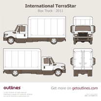 2011 International TerraStar Box Truck Heavy Truck blueprint
