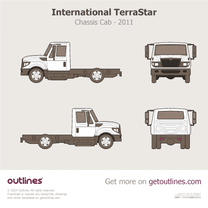 2011 International TerraStar Chassis Cab Heavy Truck blueprint