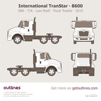 2007 International TranStar T/A ∙ Low Roof ∙ Truck Tractor Heavy Truck blueprint