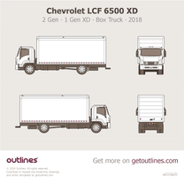 2018 Chevrolet LCF 7500 XD 1 Gen Low Cab Forward Heavy Truck blueprint