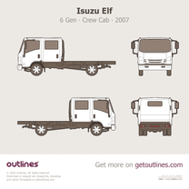 2007 Mazda Titan 6 Gen Crew Cab Heavy Truck blueprint