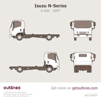 2007 Isuzu N-Series 6 Gen Regular Cab Heavy Truck blueprint
