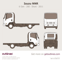 2011 Isuzu N-Series 6 Gen ∙ 200 ∙ Short Heavy Truck blueprint