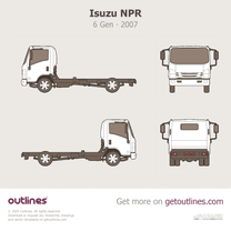 2007 Isuzu NPR 6 Gen Regular Cab Heavy Truck blueprint
