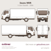 2006 Isuzu NRR 5 Gen Facelift Box Truck Heavy Truck blueprint