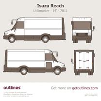 2011 Isuzu Reach Utilimaster 14' Step Van ∙ P700 ∙ Box Van ∙ Delivery Van ∙ (NPR Chassis) Van blueprint