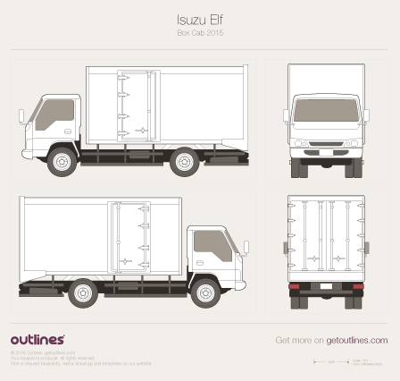 Isuzu Elf NKR 55 Microbus LWB Vector Drawing, 53% OFF