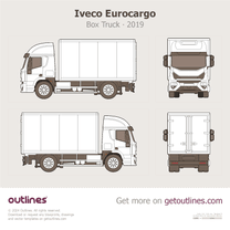 2019 Iveco Eurocargo Box Truck Heavy Truck blueprint