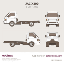 2014 JAC N35 1 Gen Pickup Truck blueprint