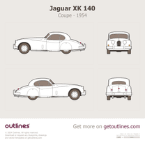1954 Jaguar XK 140 Coupe blueprint