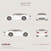 1996 Jaguar XK8 X100 Coupe blueprint
