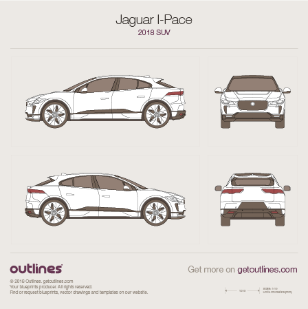 2018 Jaguar I-Pace SUV blueprint
