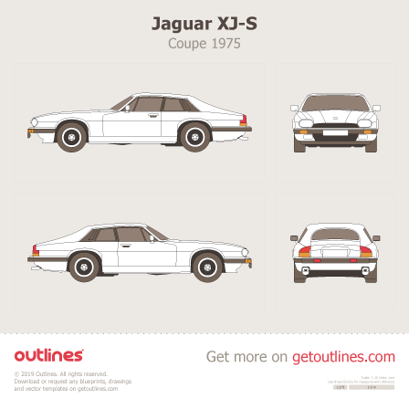 1975 Jaguar XJ-S Coupe blueprint