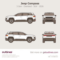 2026 Jeep Compass 3 Gen Overland SUV blueprint