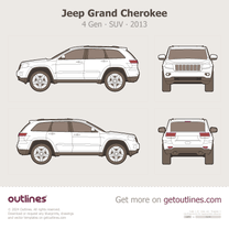 2011 Jeep Grand Cherokee 4 Gen ∙ WK2 SUV blueprint